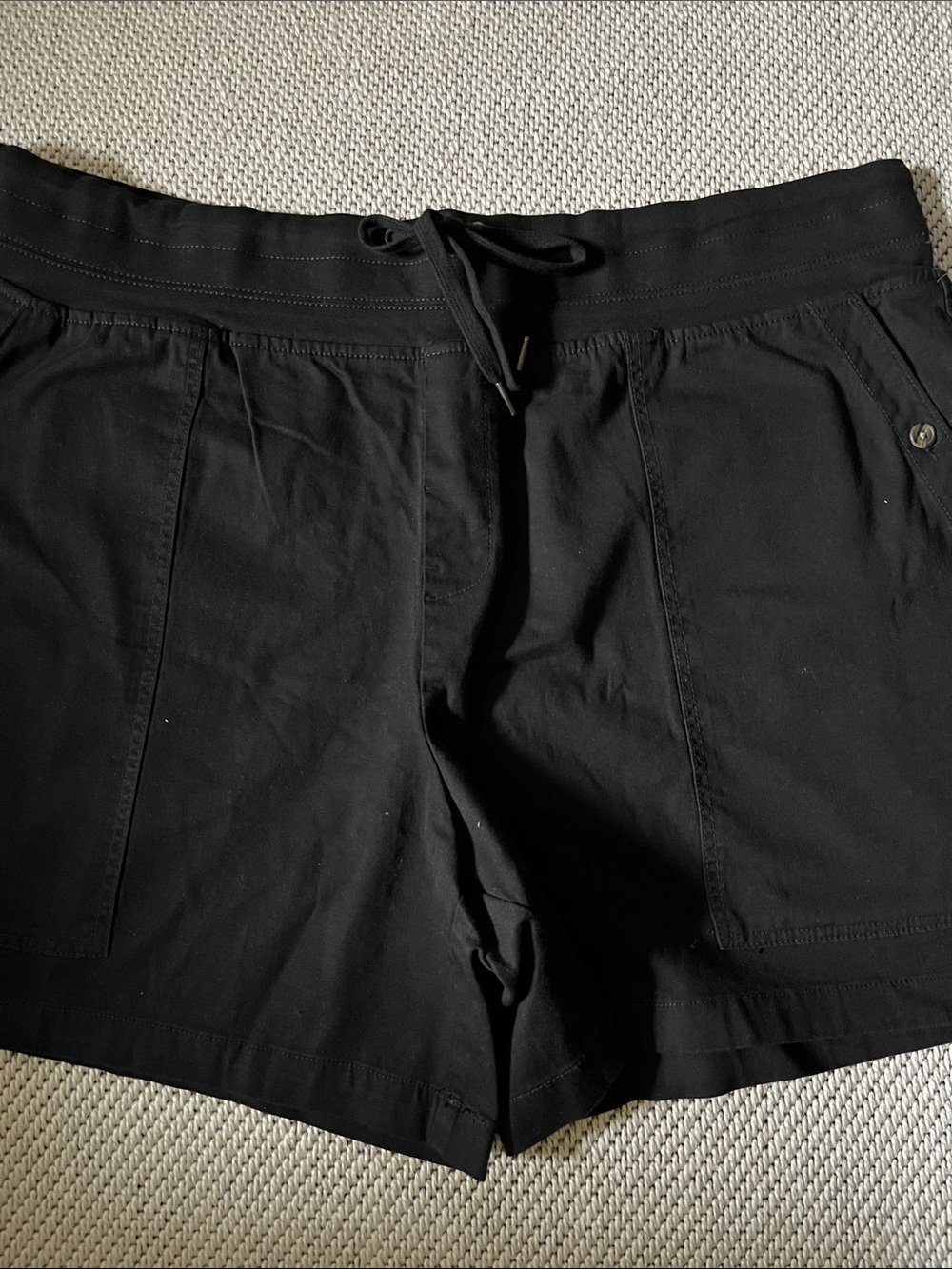 Shorts womens new size 3X Terra & Sky 99% cotton 1% spandex black pull on